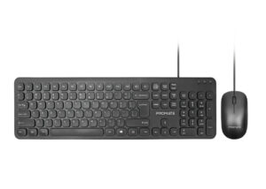 [PRO-KB-COMBO-KM2.EN] Promate Quiet Key Wired Compact KeyBoard & Mouse COMBO-KM2