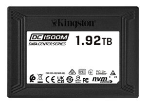 Kingston SEDC1500M-1920G 1920GB U.2 ENTERPRISE NVMe Solid State Drive Black / SSD . Storage Capacity: 1.92 TB , Maximum Read Transfer Rate: 3300 MB/s
