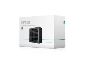 Deepcool PF500 PSU 500 Watts Power Supply Unit, 120mm Fan Size, Active PFC + Double Tube Forward, Hypro Bearing, 80 Plus Standard, 100-500ms Good Signal