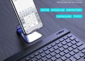 KAKUSIGA WIRELESS KEYBOARD -  Bluetooth Connection - Compatible with Windows / Mac / Android / iOS - Rechargeable & Portable - Elegant Metallic Finish WIRELESS KEYBOARD Windows Mac Android iOS