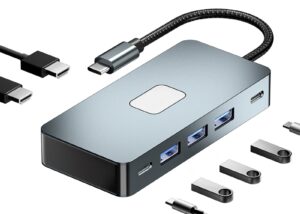Type-C HDMI 4K 30Hz USB3.0 HUB 7 IN 1 ;  Type-C to ( HDMI 4K 30Hz + USB3.0 + PD100W fast charge )  Docking Station HUB ; BYL-2312