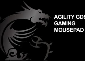 MSI AGILITY GD80 - XXXL Extended Gaming Mouse Pad, Silk Gaming Fabric Surface, Soft Seamed Edges, Anti-Slip Base , Water resistant - 1200 x 600 x 3 mm