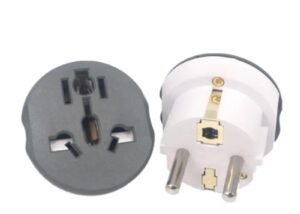 Universal EU Plug SOCKET Adapter 16A 250V ; 2 Round Pin Socket For US UA UK To EU Plug SUITABLE FOR LAPTOPS AND SMART ELECTRONICS
