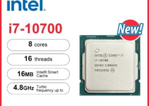 Intel Core i7-10700 CPU 8 Cores : Intel Core i7-10700 CPU Desktop Processor 8 Cores up to 4.8 GHz LGA 1200 (Intel 400 Series Chipset) 65W - TRAY - NO BOX