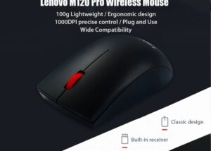 Lenovo M120 Pro Wireless Mouse 2.4GHz  with USB Interface Lightweight Ergonomic Optical Wireless Mouse for PC or Laptop Lenovo M120 Pro Wireless Mouse