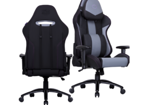 Cooler Master Caliber R3 Gaming Chair Black Ergonomic 360° Swivel, 180 Reclining, Ergonomic Lumbar Support, High Density Foam Cushions, PU Leather For for PC Game, Office (CMI-GCR3-BK) Cooler Master Caliber R3 Gaming Chair - Grey & Black