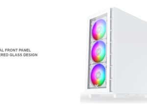 Xigmatek Elite One Arctic ATX Mid Tower Gaming PC Case w/FRONT PANEL TEMPERED GLASS , Support Up to 320mm GPU & up to 6 Fans ; Prebuilt 4 X 120mm RGB Case Fans, EFFECTIVE HEAT DISSIPATION  - WHITE  ATX Mid Tower Gaming Case RGB WHITE