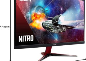 Acer Nitro VG271 Zbmiipx 27" Full HD (1920 x 1080) IPS Gaming Monitor with AMD FreeSync Premium Technology | Up to 280Hz | Up to 0.5ms | HDR400 | 99% sRGB (1 x Display Port 1.2, 2 x HDMI 2.0)  27" Gaming Monitor Overclock to 280Hz
