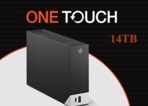 Seagate One Touch 14TB Desktop External Hard Drive, With Built-In Hub, USB-C and USB 3.0 Port, Compatible with Windows and Mac, Seagate Toolkit Backup Software Included, Black | STLC14000400 Seagate One Touch 14TB Built-In Hub