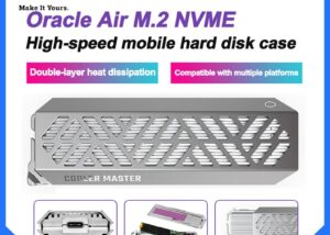 Cooler Master NVME M.2 SSD Enclosure Cooler Master Oracle AIR High Speed NVME M.2 SSD Enclosure, Full Toolless, Aluminum, USB 3.2 Gen 2 Type-C, Write | Read Gbp 10 ,Write |  Read MB/s 1054 , SSD Size 2280|2260|2242|2240|2230