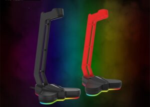 FANTECH AC3001S Tower RGB Headset Stand, Headphone Holder for Gamers Gaming PC Accessories - Black OR RED FANTECH AC3001S Tower RGB Headset Stand
