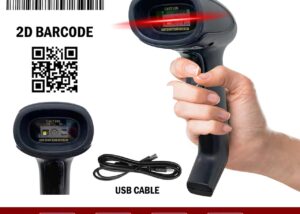 Laser Barcode Scanner , Handheld  USB Wired Barcode Reader Optical Laser High Speed 200 scans per second for POS System Supermarket Optical Laser Handheld Barcode Scanner