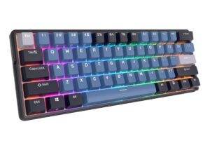 RK61 Plus ROYAL KLUDGE  Tri-mode Connectivity Mechanical Keyboard 2.4G Wireless Bluetooth RGB Backlit 61 Programmable Keys 60% Layout , Hot-swappable Brown Switch , Indigo Hub Design