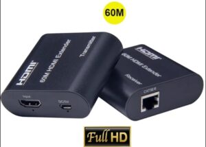 1080p HDMI Extender Converter 60M By RJ45 Cat6 Cat5e Ethernet Network Cable for PS4 Set Top Box Camera PC Laptop To TV Projector HDMI Extender Converter 60M