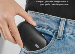 mouschi Elegant Ultra-Thin 2.4G Wireless Mouse Compatible with 3 Adjustable DPI Level, Portable Slim Silent Mouse with USB Dongle for PC, Laptop, Notebook, Desktop - Matte Black 2.4G Wireless Mouse 3 Adjustable DPI