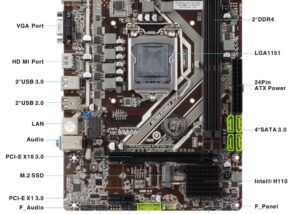 Esonic M.2 H110 Computer Motherboard High Quality OEM/ODM LGA1151 desktop mATX mainboard for 6/7/8/9th Gen CPU