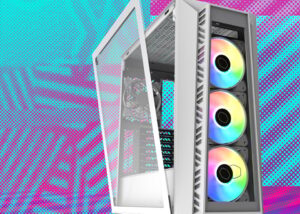 Cooler Master MasterBox 520 PC Case – Mid-Tower ATX Chassis, 4x Pre-Installed Fans (Front & Rear), Multiple Airflow Configurations, Tempered Glass Front & Side Panel, ARGB Controller - White Mid-Tower ATX Chassis Glass ARGB White