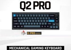 Keychron Q2 Pro Full Metal RGB QMK/VIA Wireless & Wired Custom Mechanical Keyboard, Programmable Knob KSA Double-Shot PBT Keycaps, Hot-Swappable K Pro Red Switches for Mac Windows Linux - Black Metal RGB Mechanical Keyboard Red Switches