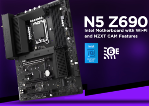 Intel Z690 Chipset ATX Gaming Motherboard NZXT N5 Z690 Motherboard - N5-Z69XT-B1 - Intel Z690 chipset (Supports 12th Gen CPUs) - ATX Gaming Motherboard - Integrated I/O Shield - WiFi 6E connectivity - Bluetooth V5.2 - Black