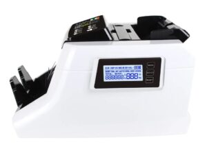 Mix Note Value Counting Machine Best & Professional Mixed Denomination Value Counter Heavy Duty Counting Machine with Advanced Triple Fake Note Detection Sensor for 100% Accuracy, (Can Count Upto 400 Packets/Day) (WHITE, DUAL DISPLAY) (MIX NOTE PRC)