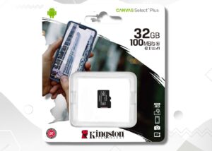 Kingston 32GB Canvas Select Plus microSDHC Card | Up to 100MB/s | A1 Class10 UHS-I | Without Adapter | SDCS2/32GBSP Kingston 32GB microSDHC Card | Up to 100MB/s