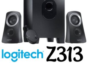 Logitech Z313 2.1 Multimedia Speaker System with Subwoofer, Full Range Audio, 50 Watts Peak Power, Strong Bass, 3.5mm Audio Inputs, PC, PS4, Xbox, TV, Smartphone, Tablet, Music Player - Black Logitech Z313 Multimedia Speaker with Subwoofer