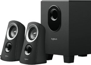 Logitech Z313 2.1 Multimedia Speaker System with Subwoofer, Full Range Audio, 50 Watts Peak Power, Strong Bass, 3.5mm Audio Inputs, PC, PS4, Xbox, TV, Smartphone, Tablet, Music Player - Black Logitech Z313 Multimedia Speaker with Subwoofer