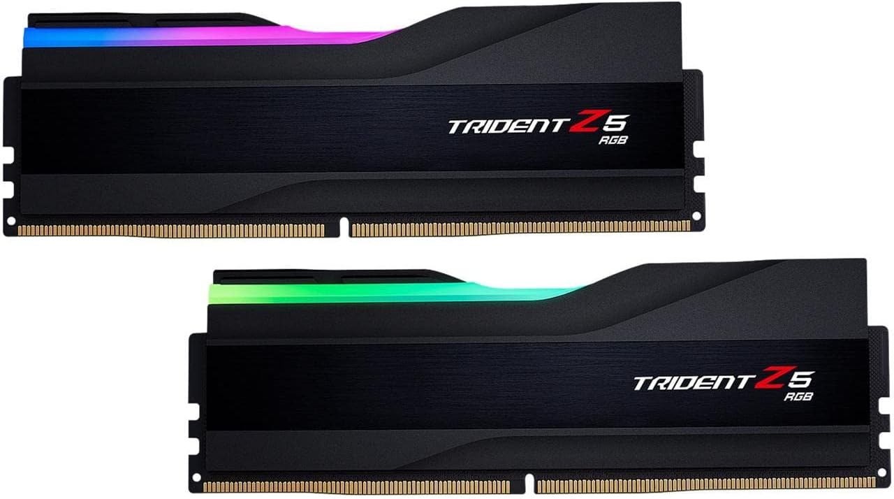 G.SKILL Trident Z5 RGB Series (Intel XMP 3.0) DDR5 RAM 32GB (2x16GB) 7200MT/s CL34-45-45-115 1.40V Desktop Computer Memory UDIMM (‎F5-7200J3445G16GX2-TZ5RK) RAM 32GB DDR5 7200MT/s CL34 RGB