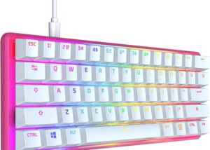 HyperX Alloy Origins 60 – Mechanical Gaming Keyboard – Ultra Compact 60% Form Factor – Linear Red Switch – Double Shot PBT Keycaps – RGB LED Backlit – NGENUITY Software Compatible – Pink  HyperX 60 Mechanical Gaming Keyboard – PINK EDITION