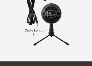 Logitech for Creators Blue Snowball iCE USB Microphone for Gaming, Streaming, Podcasting, Twitch, YouTube, Discord, Recording for PC and Mac, Plug & Play - Black Logitech for Creators Blue Snowball Microphonev