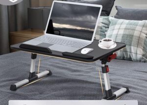 Laptop Table for Bed Height and Angle Adjustable LAPTOP TABLE Q8-L FOR 14"-17" ADJUSTABLE 0-36 DEGREE ALUMINIUM LEGS Laptop Table for Bed or Sofa Height and Angle Adjustable | Multi Purpose  |  Foldable Laptop Stand 