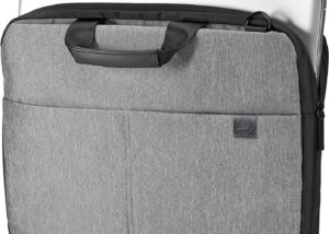 Laptop Hand Bag – HP 15.6 Signature II Slim Topload – Metro Chic Style –  Reinforced P adding for Protection – Pockets within Pockets -Grey  Laptop Hand Bag HP 15.6 Signature