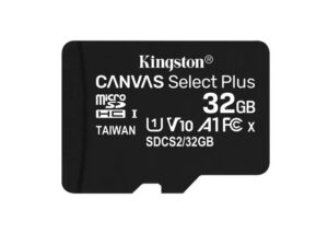 Kingston 32GB Canvas Select Plus microSDHC Card | Up to 100MB/s | A1 Class10 UHS-I | Without Adapter | SDCS2/32GBSP Kingston 32GB microSDHC Card | Up to 100MB/s