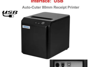 Thermal Receipt Bill Printer 80mm POS Printer, USB Receipt Printers with Auto Cutter Support Cash Drawer, USB + Ethernet Interface for Windows & Mac POS Thermal Printer 80mm Receipt Bill