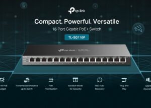TP-Link TL-SG116P | 16 Port Gigabit PoE Switch | 16 PoE+ Ports @120W | Plug & Play | Extend, Priority & Isolation Mode | PoE Auto Recovery | Fanless | QoS & IGMP Snooping TP-Link 16 Port Gigabit PoE Switch