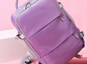 PURPLE Laptop Backpack - Accommodates Up to 15.6" Laptops & Tablets - Waterproof - Heavily Padded for Sensitive Electronics Protection -  USB Charging Port - Inner Pockets for Wet & Dry Laundry - Luggage Strap -Multifunctional for Hiking , Gym , Travel Heavy-Duty Waterproof Multifunctional PURPLE Laptop Backpack