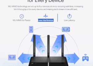 TP-Link AC2100 Wireless MU-MIMO VDSL/ADSL Modem Router, Dual-Band, Wi-Fi Speed Up To 2.1 Gbps, OneMeshTM, Versatile Connectivity, 4 x Gigabit Ports +1x 3.0 USB Port, Easy setup (Archer VR2100) AC2100 Wireless MU-MIMO VDSL/ADSL Modem Router