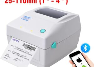 XP-460B Desktop Thermal Label Printer for Shipping Packages, Barcode Thermal Printer for Windows & Mac, 25-110mm Label – USB Interface + BLUETOOTH – High Speed 152mm/s  Thermal Label Printer Shipping Barcode BLUETOOTH USB 