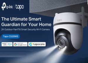 TP-Link Tapo 2K QHD Outdoor Pan/Tilt Wi-Fi Security Camera, 360° View, Motion Tracking, Color Night Vision, Free Person/Vehicle/Motion Detection, Cloud & SD Card Storage, 24/7 Recording, Tapo C520WS 2K QHD Outdoor Wi-Fi Security Camera