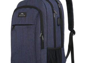 Laptop Backpack -  Anti Theft Pockets - USB Charging Port - Water Resistant -  STORAGE SPACE & Organized POCKETS  - Fits 15.6 Inch Notebook - For Travel College School | Navy-Blue Navy-Blue Laptop Backpack Fits 15.6" Notebook
