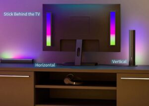 Smart RGB Light bars, A Pack of 2 LED Light Gaming Bars | Work with Alexa & Google Assistant | Music Sync Modes | Control via Wifi App ,Bluetooth , or Remote Control | Very Low Power Consumption | For Gaming Room Streaming , Gaming Setup, Home Décor | 2 pcs. Smart RGB Light Bars Gaming Streaming