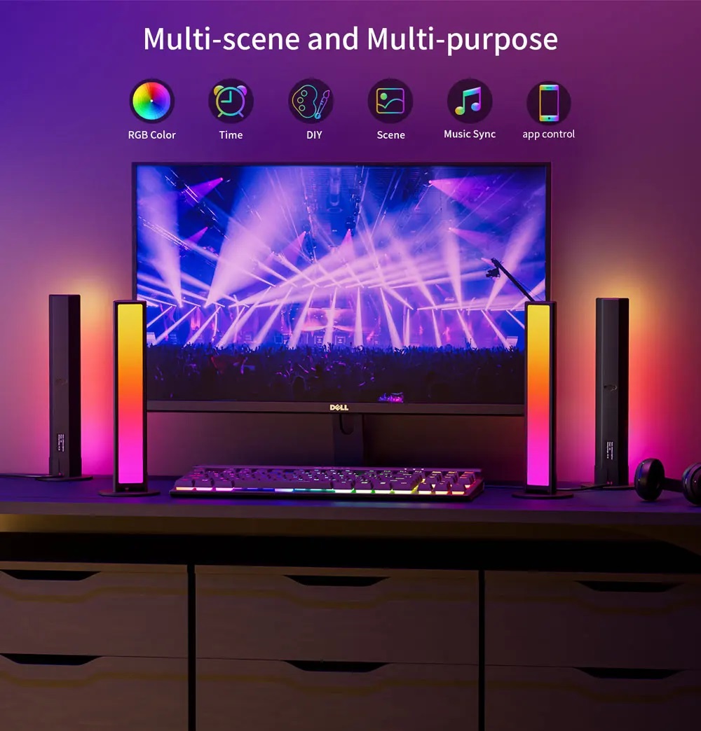 Smart RGB Light Bars Gaming Streaming