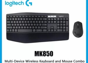 Logitech MK850 Performance Wireless Keyboard and Mouse Combo, Bluetooth Smart, 2.4GHz Wireless Connection, 1000 Dpi Sensor, 8 Buttons,  Black | 920-008486 Logitech Wireless Keyboard and Mouse Combo