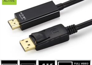 1.8m DisplayPort to HDMI Cable DP to HDMI 2.0 Adapter 4K 60Hz Video Audio Laptop or desktop PC to HDMI-equipped displays, HDTVs, and projectors  Cable DisplayPort to HDMI 4K 60Hz