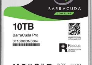 HDD 3.5 Inch SATA 6 Gb/s 7200 RPM 256MB Cache Seagate BarraCuda Pro 10TB Internal Hard Drive Performance HDD – 3.5 Inch SATA 6 Gb/s 7200 RPM 256MB Cache for Computer Desktop PC, Data Recovery (ST10000DM0004)