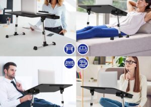 Adjustable Laptop BED Table Adjustable Laptop BED Table | Height Adjustment | Angle Tilt Adjustable | Tablet Groove | Storage Drawer | Anti-slip Baffles for laptop and mouse| Portable Bed Desk | Black