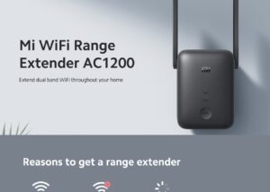 Dual Band WiFi Range Extender AC1200 XIAOMI Mi WiFi Range Extender AC1200 | Dual Band Wireless Speed 867 Mbps + 300 Mbps | Eliminates WiFi Dead Zones | Fast Ethernet Port | External Antennas