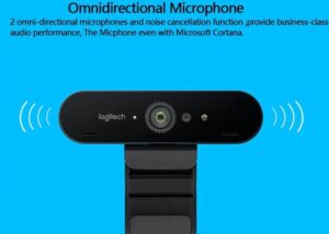 960-001107 Logitech Brio 4K Pro Webcam C1000e Logitech Brio 4K Pro Webcam C1000e , Ultra 4K HD Video Calling, Noise-Canceling mic, HD Auto Light Correction, Wide Field of View, Works with Microsoft Teams, Zoom, Google Voice, PC/Mac/Laptop/Tablet, Black