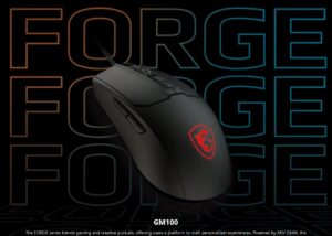 FORGE-GM100 MSI FORGE GM100 Optical Gaming Mouse 6400 DPI MSI FORGE GM100 Optical Gaming Mouse , Up to 6,400 DPI  , 6-Mode RGB , 7 Buttons , USB 2.0 INTERFACE , 10 Million Clicks Micro Switch , 1.5m Cable - Black 