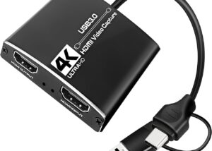 SPC3-3-VIDEO VIDEO CAPTURE DUAL HDMI TO USB PLUS 4K VIDEO CAPTURE DUAL HDMI TO USB + PLUS 4K ULTRA HD  1080P 60FPS HDMI , Game Capture Card for Streaming Nintendo Switch , PS5, Xbox, DSLR, PS4, Camera, OBS, PC